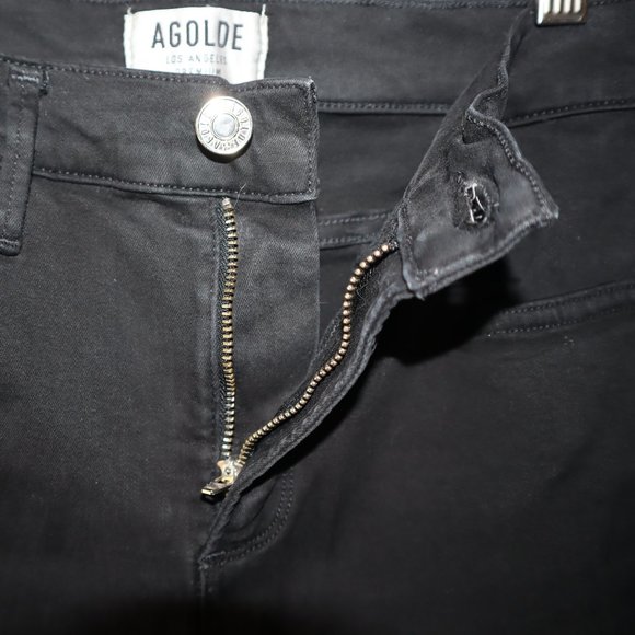 AGOLDE Filter Free Black High Rise Skinny Jeans Women's Size 25 - Picture 4 of 9